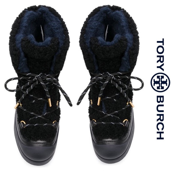 Very Rare Tory Burch Courtney Shearling Leather - Picture 5 of 11